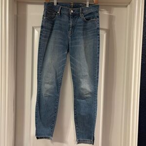 7 For All Mankind Light Blue High Waist Skinny Jeans